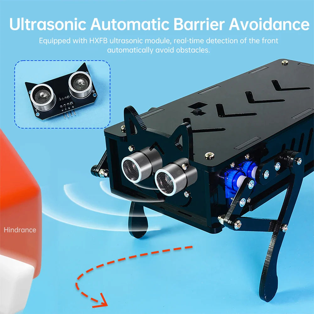 Four-Legged Robot Dog Bionic Intelligent Programming Development Robot Remote Control Robot Dog Electronic Pet Diy Kit