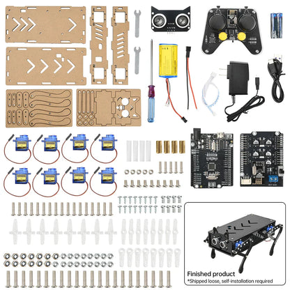 Four-Legged Robot Dog Bionic Intelligent Programming Development Robot Remote Control Robot Dog Electronic Pet Diy Kit