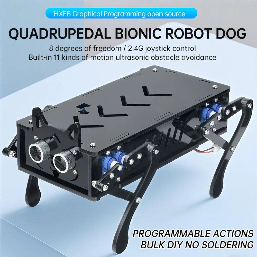 Four-Legged Robot Dog Bionic Intelligent Programming Development Robot Remote Control Robot Dog Electronic Pet Diy Kit